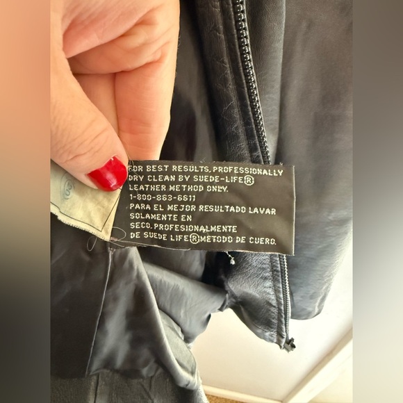 Worthington Black Genuine Leather Full Zip Jacket Woman’s SZ 1X Lined Pockets - Picture 7 of 11